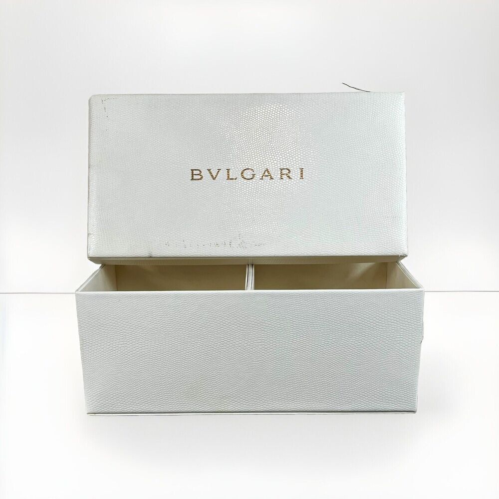 Bvlgari Velvet Lined Box With Divider Faux Snakeskin